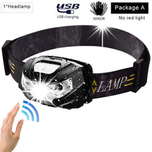 Load image into Gallery viewer, 10000Lm Powerfull Headlamp Rechargeable LED Headlight Body Motion Sensor Head Flashlight Camping Torch Light Lamp With USB