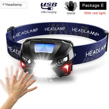 Load image into Gallery viewer, 10000Lm Powerfull Headlamp Rechargeable LED Headlight Body Motion Sensor Head Flashlight Camping Torch Light Lamp With USB