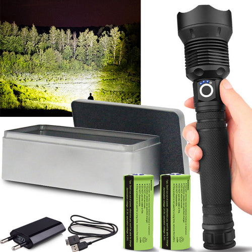 120000 lumens XHP70.2 most powerful led flashlight usb Zoom Tactical torch xhp50 18650 or 26650 Rechargeable battery hand light